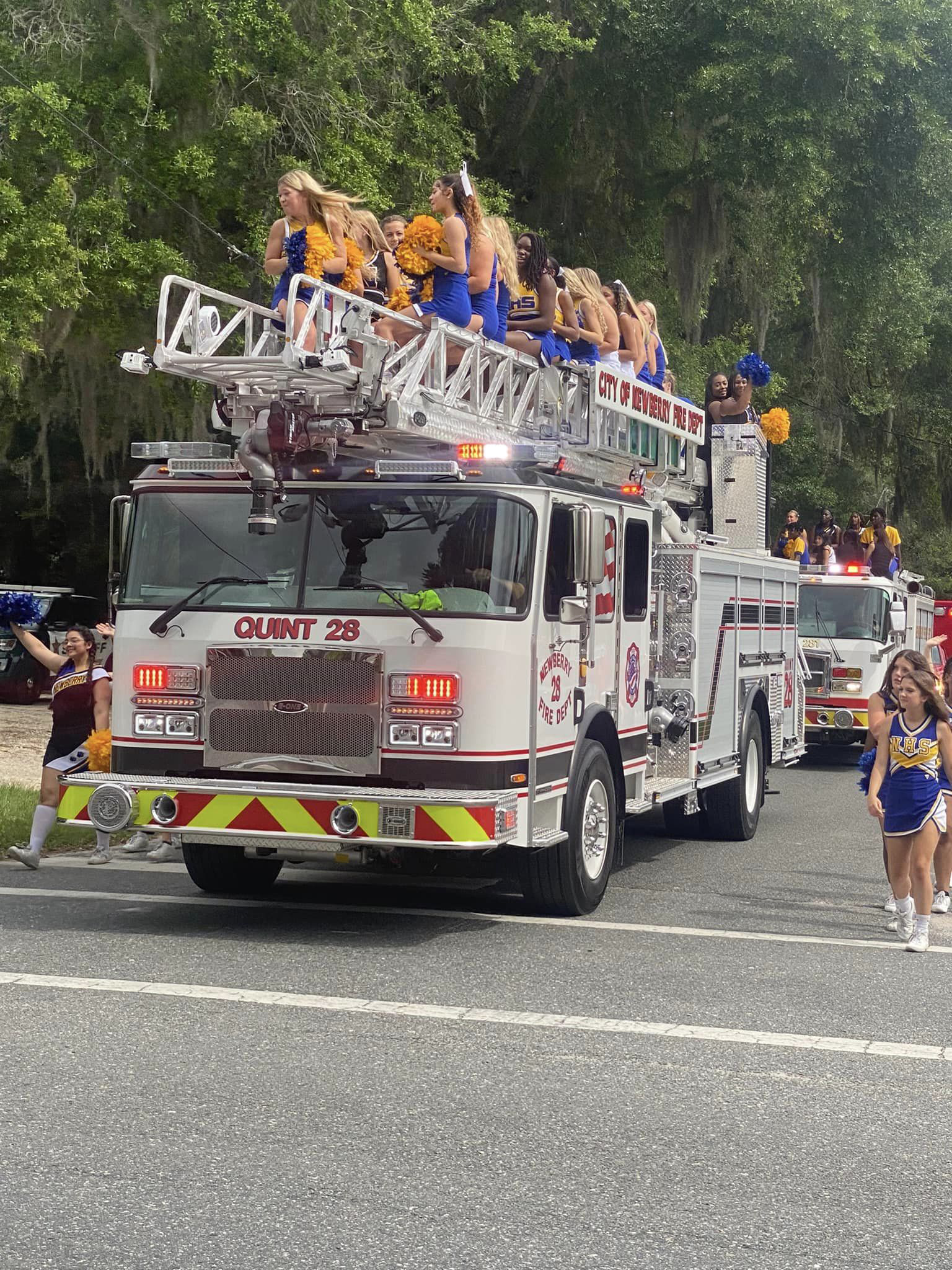 Newberry Watermelon Festival Parade NHS cheerleaders2