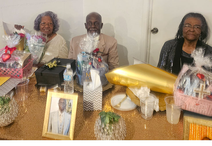 Rose Brown, Deacon Jerry Debose and Mother Annie Madison are recognized Sunday during the Heritage of Grace: A Salute to Our Elders Banquet at St. Paul Missionary Baptist Church in Alachua. The event honored longtime community members for their years of service and volunteerism.